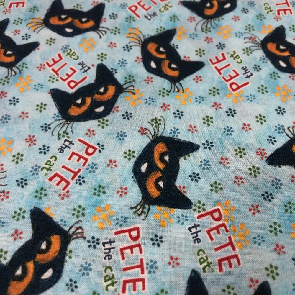 Set Of 2 Hand Made Cotton Multicolor Pet The Cat Standard Pillowcases